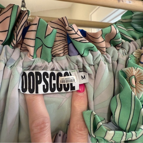 Anthropologie Oopscool Off-The-Shoulder Printed Dress Medium - Picture 8 of 9